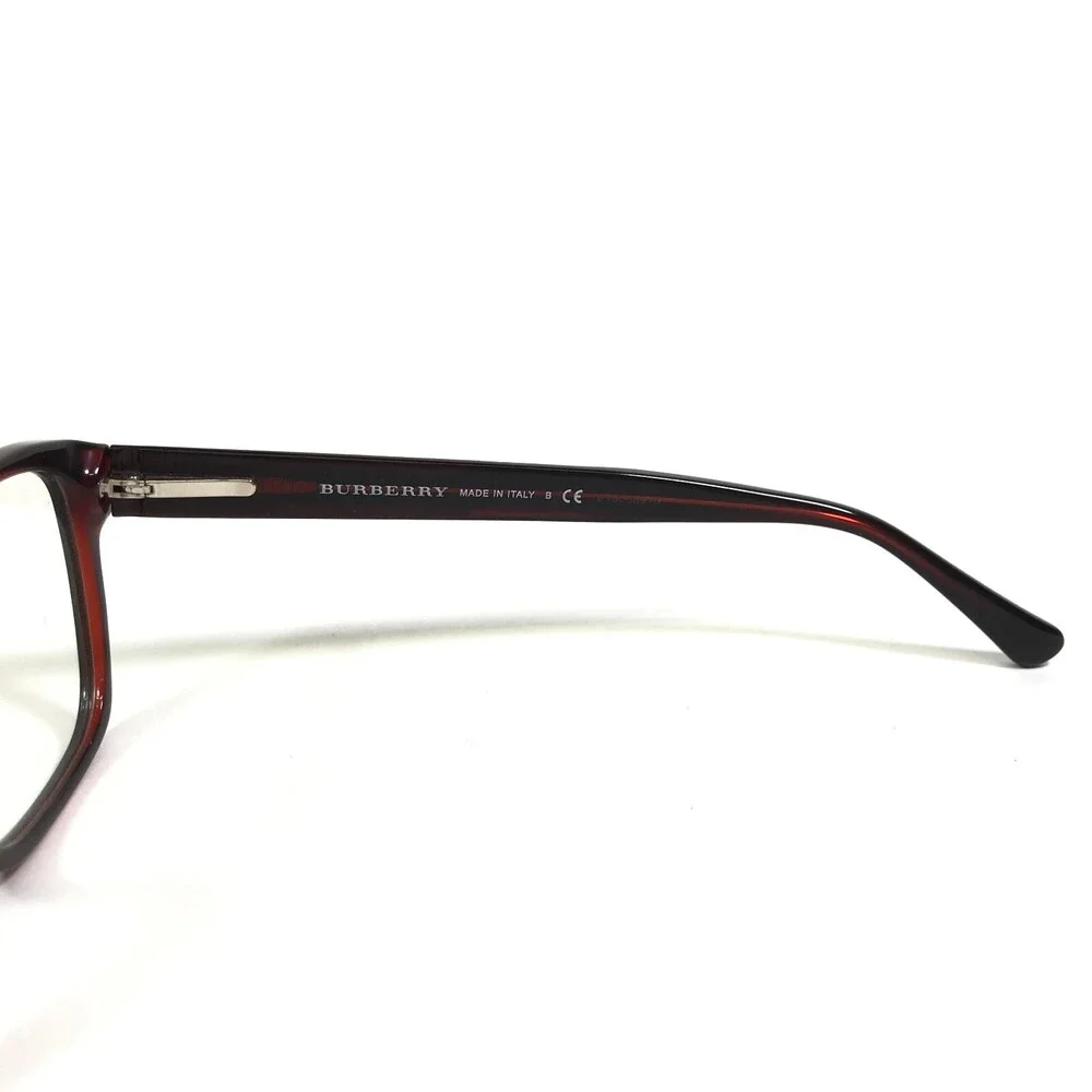 Burberry Eyeglasses Frames B 2121 3008 Burgundy Red Brown Wood Square 52-14-140